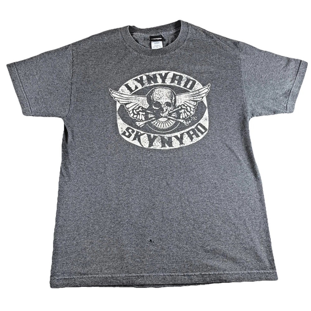Vintage Lynyrd Skynyrd T Shirt Mens Large Gray Graphic Band Tee Y2K Rock